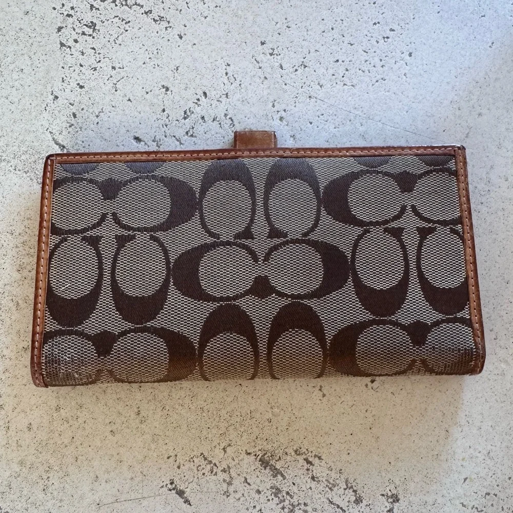 Vintage Coach Signature Monogram Wallet